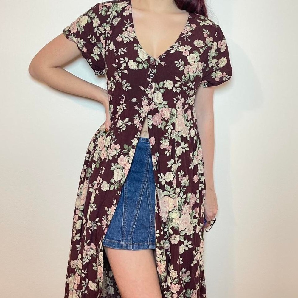 Cotton Candy Brand Maroon Duster